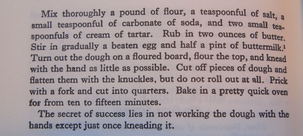 F. Marian McNeill's original recipe for scones.